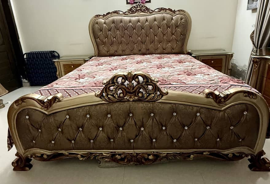 Bed Set | Side Tables | Dressing | Solid Diyar Wood 4