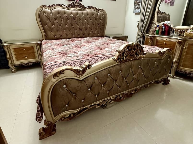Bed Set | Side Tables | Dressing | Solid Diyar Wood 5