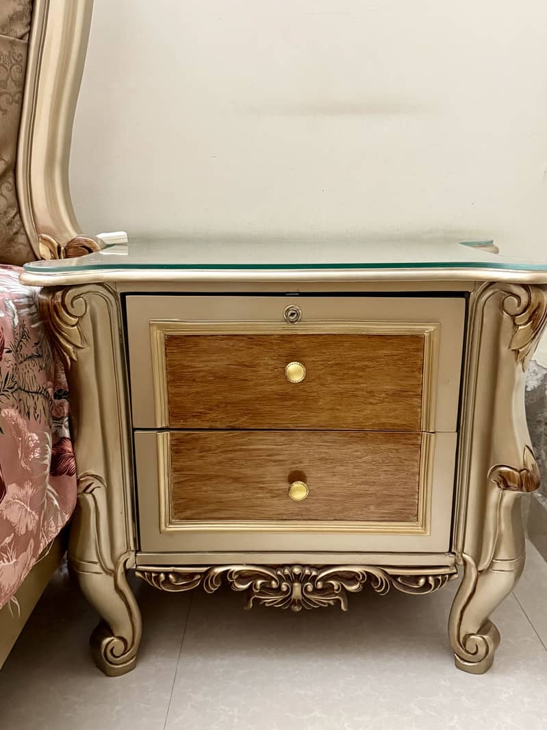 Bed Set | Side Tables | Dressing | Solid Diyar Wood 10