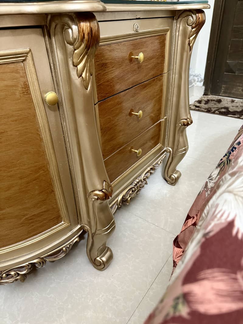Bed Set | Side Tables | Dressing | Solid Diyar Wood 16
