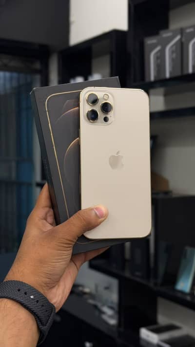 iPhone 12 Pro Max  128 GB  PTA Approved  Golden | with box