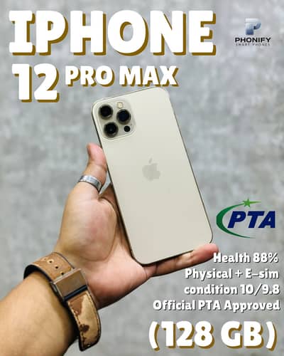 iPhone 12 Pro Max 128gb Official PTA Approved