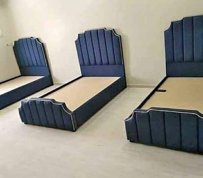 Single bed-Single poshish bed-furniture for sale-bed with side table