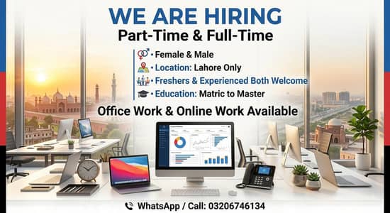 WE HIRING MALE AND FEMALES STAFF FOR OFFICE WORK