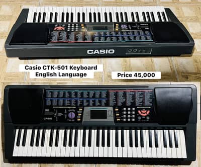 Casio CTK-501 Keyboard 61Keys /Piano/Guitar/Amp/Bass/Electric