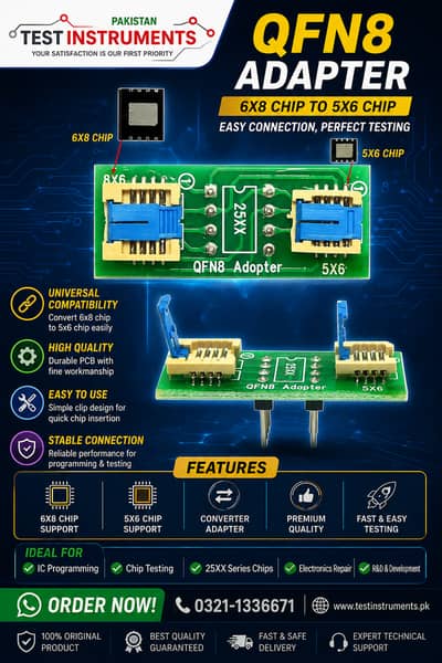 QFN8 to DIP8 Universal Socket Adapter In Pakistan