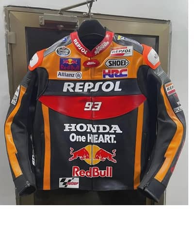 Honda Repsol Racing Motorbike premium leather Jacket  .