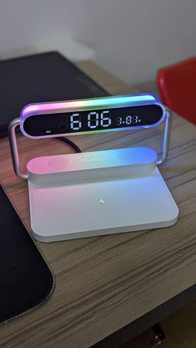 Multi-function Bluetooth Speaker, Lamp, Alarm Clock, Wireless Charging
