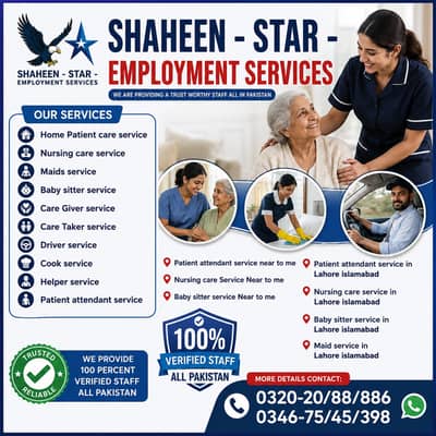 House maids, Maid, Baby Sitter, Chef, Home Cook, Patient Care, Driver