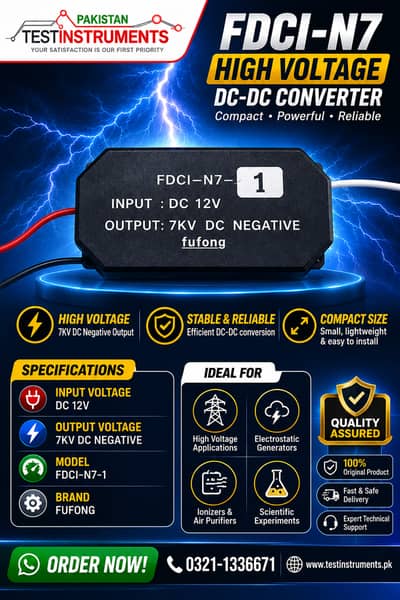FDCI-N7-1 High voltage device input 12V , output 7KV DC In Pakistan