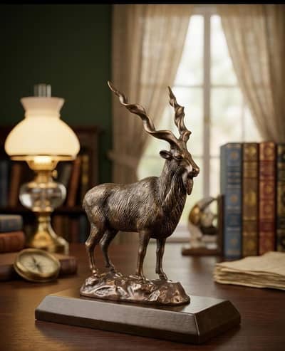Bronze Markhor/ Ibex sculpture