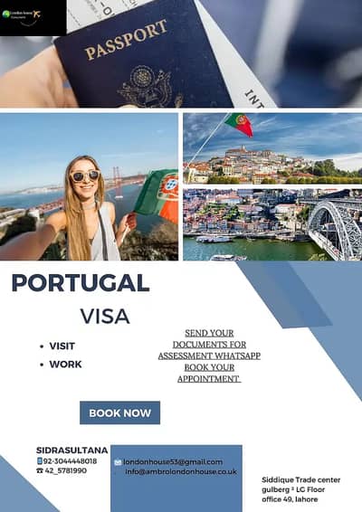 Portugal/ Work/Visit/Study/TURKEY/SCHENGEN/italy/CANADA/JAPAN