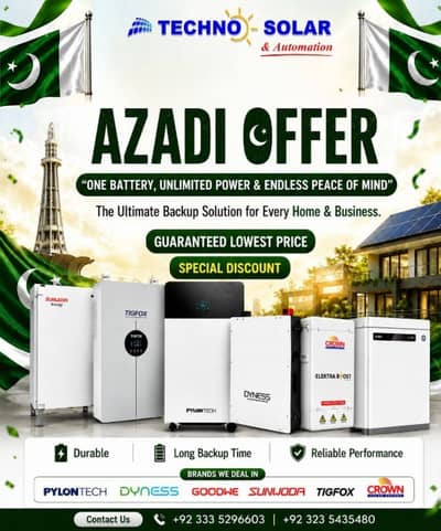    Hybrid Inverters & Batteries.