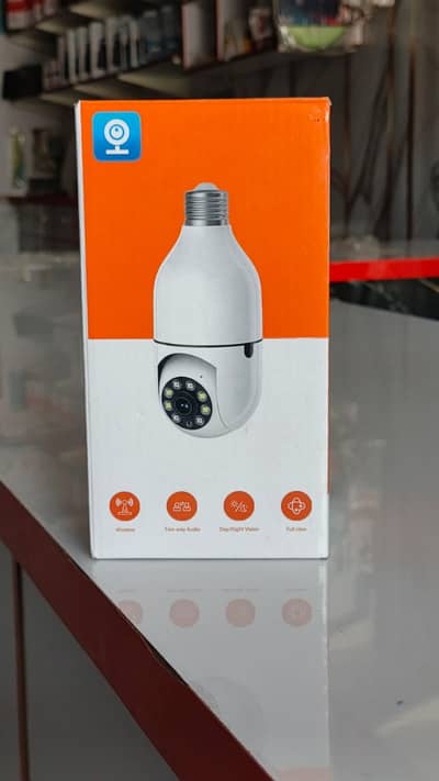 360° WiFi Bulb Camera | Wireless CCTV | Two-Way Audio