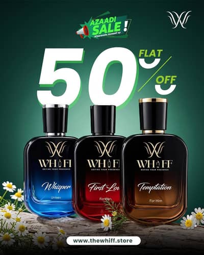Azaadi sale flat 50% off on all fragrances