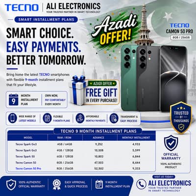 Mobile on Installment / Tecno phone on Installment / Installment