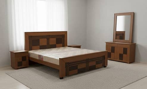 Wooden bed set-Queen size bed-Stylish bed set-bed for sale-bridal bed