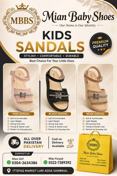 Kids Sandals & Slippers |Baby Girls Shoes | Comfortable Stylish |Shoes