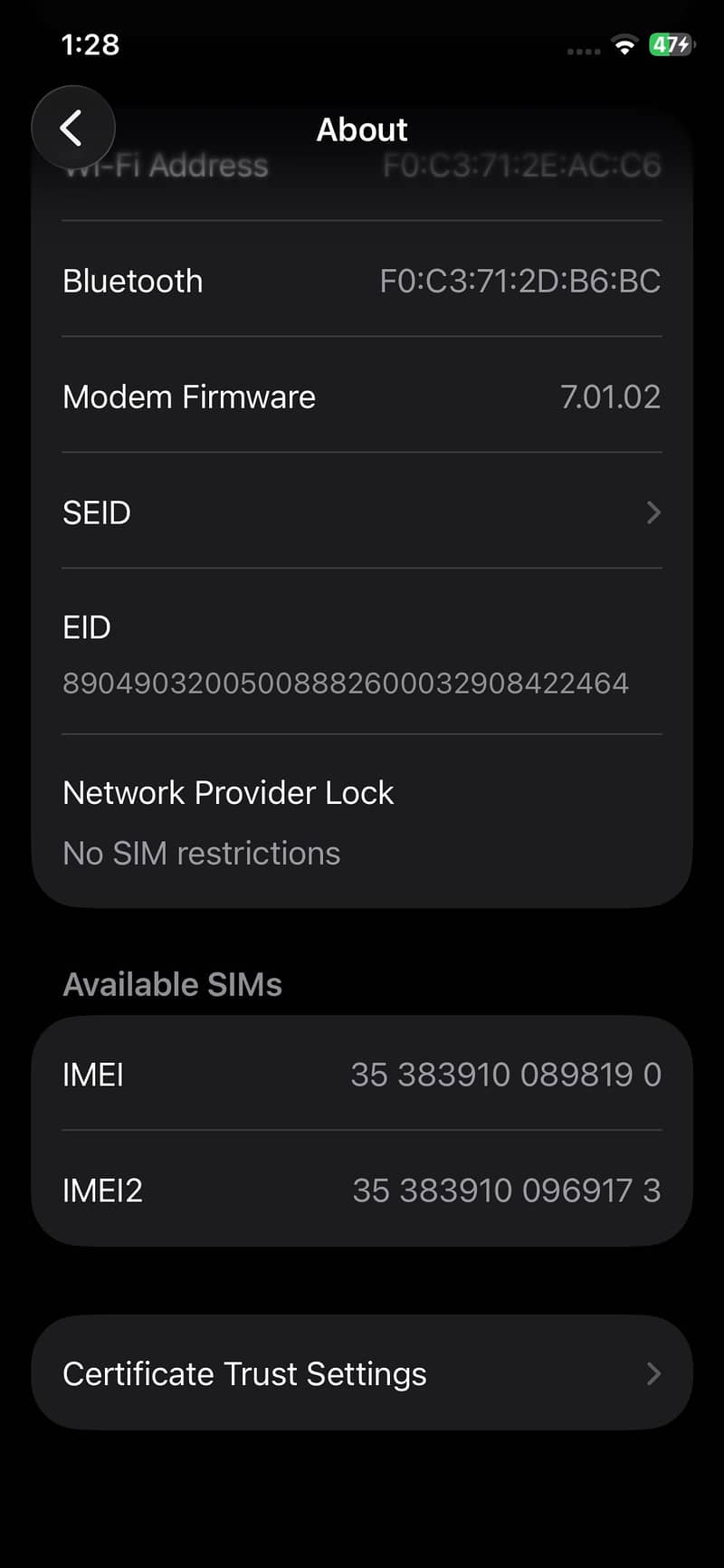 iPhone 11 Pro sim time 1