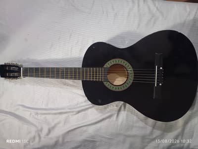 Classic Black Acoustic Guitar for Beginners - Excellent Condition