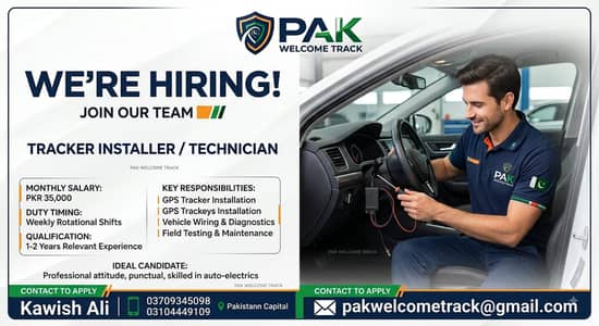Tracker Installer / Technician Required