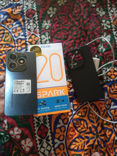 Tecno Spark 20 8+8 256 with box and charger exchange possible