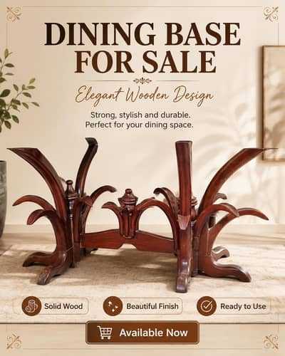 pure Tali wood dining table base