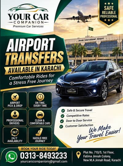 Karachi Airport Transfer Service | Airport Pick & Drop | Professional