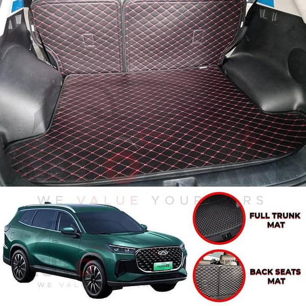 Chery Tiggo 8 Pro Hybrid Custom Car Complete 7D Cabine Mat | Complete 7d Trunk Room Mat- Model 2026