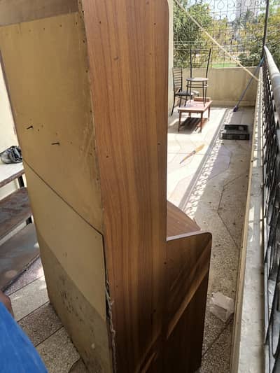 STUDY TABLE WITH GLASS SHOWCASE AND DRAWERS URGENT SELL