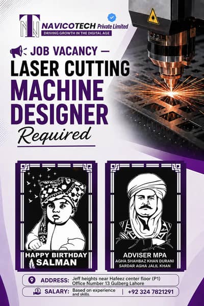 Laser Cutting Machine Designer Required