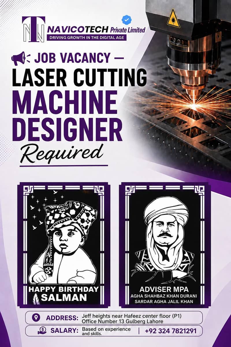 Laser Cutting Machine Designer Required 0