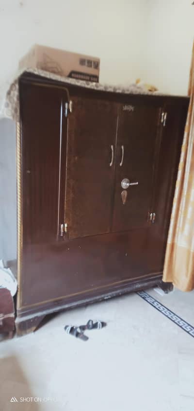 2 door wooden wardrobe for sale good condition