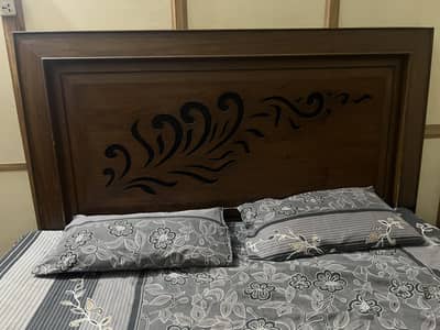 Wooden bed and Mattress