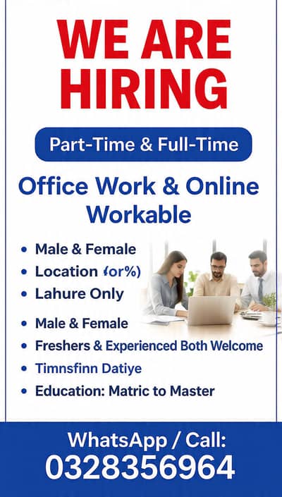 Staff required for make or females