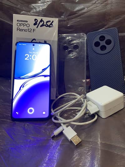 OPPO Reno12 F 5g 8,256gb completely box for sell exchange any mobile