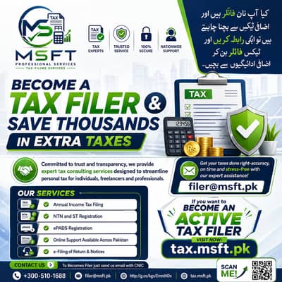 Tax Consultant & Tax Filing Service | Income Tax Return & FBR Service