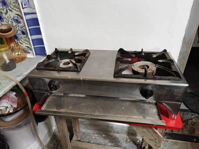 2 Burner Pure Steel Chula / Natural Gas