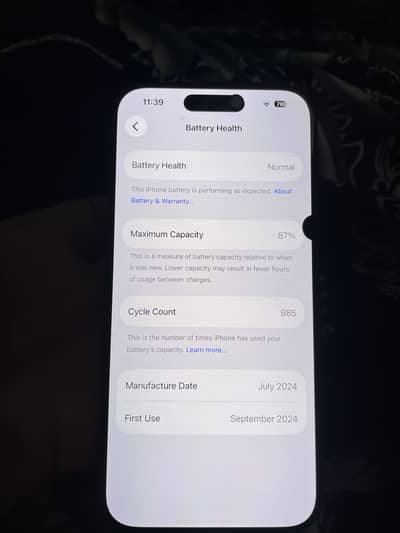 Iphone 15 pro panel 100 original only one dot