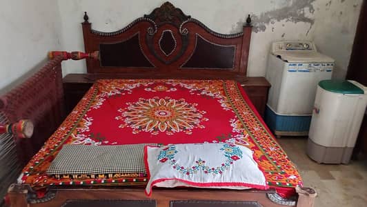 Chinioti Furniture set Double Bed+Mattress+Dressing set - for sale