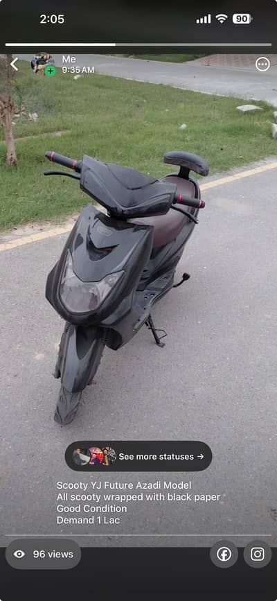 YJ Mehran Model Scooty for sale