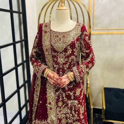 Bridal Dress with hand work