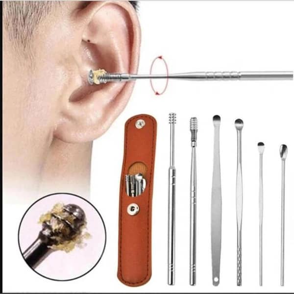 Ear Wax Removal Kit (6 Pcs) – Stainless Steel Ear Cleaning Tools Set Ear Pick & Ear Cleaner for Adults and Kids | Safe, Professional Ear Care Wax Remover Kit. . .
