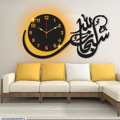  3D Backlit MDF Wall Clock