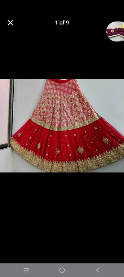 1 time used for few hours bridal lehenga
