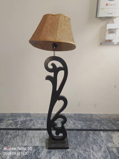 wooden floor lamp in good condition