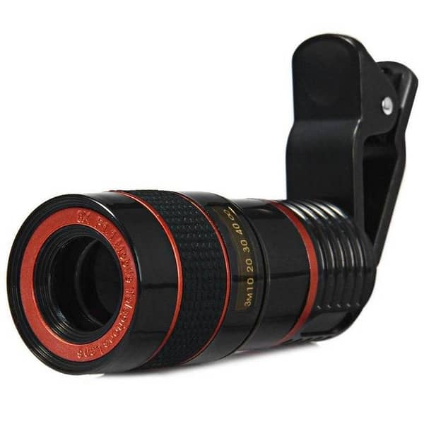 Zoomer 8X Optical Zoom Telescope Mobile Camera Lens Kit. .