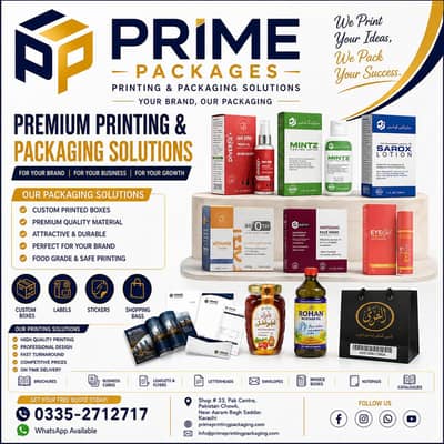 Printing : Boxes, Labels, Stickers, Bill Books & Cards