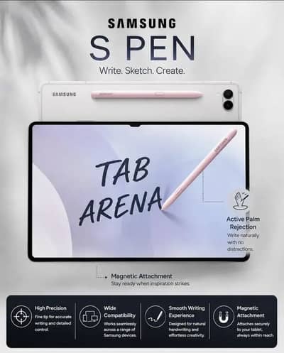 Samsung spen with palm rejection and magnet