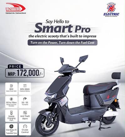 United Smart Pro Electric Scooter – Easy 1 Year Installment Plan